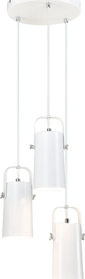Visící lampa, bílá / kov, DEVAN