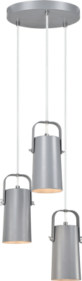 Visící lampa, šedá / kov, DEVAN