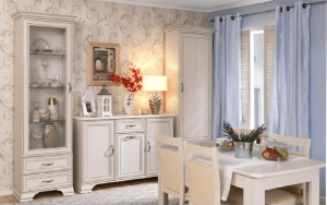 Vitrína TIFFY 1W2S, woodline krém