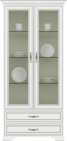 Vitrína TIFFY 2W2S, woodline krém