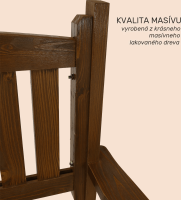 Zahradní lavička AMULA, hnědá