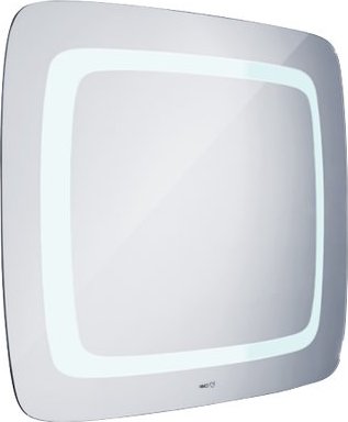 Zaoblené LED zrcadlo do koupelny 650x800mm, vypínač