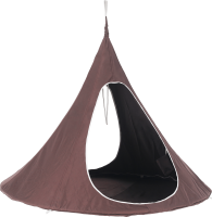 Závěsné houpací křeslo, šedohnědá TAUPE, KLORIN NEW TYP 2 BIG SIZE CACOON HAMMOCK
