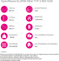 Závěsné houpací křeslo, šedohnědá TAUPE, KLORIN NEW TYP 2 BIG SIZE CACOON HAMMOCK