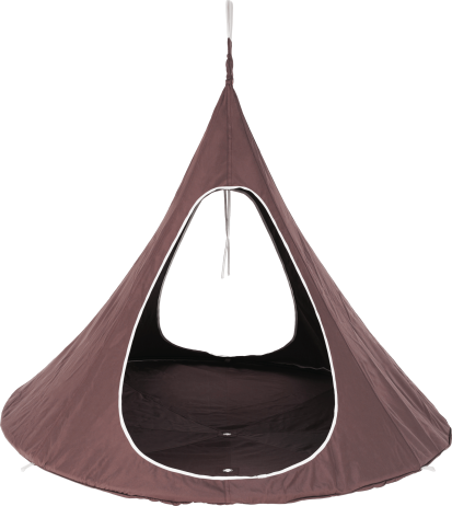 Závěsné houpací křeslo, šedohnědá TAUPE, KLORIN NEW TYP 2 BIG SIZE CACOON HAMMOCK