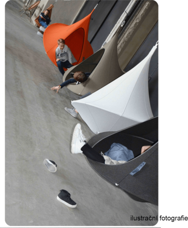 Závěsné houpací křeslo, světle šedá, KLORIN NEW KLASIK CACOON HAMMOCK