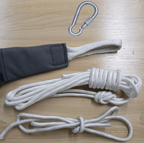 Závěsné houpací křeslo, světle šedá, KLORIN NEW KLASIK CACOON HAMMOCK