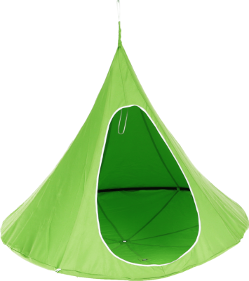 Závěsné houpací křeslo, zelená, KLORIN NEW BIG SIZE CACOON HAMMOCK