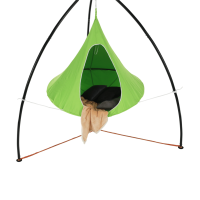 Závěsné houpací křeslo, zelená, KLORIN NEW KLASIK CACOON HAMMOCK