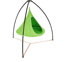 Závěsné houpací křeslo, zelená, KLORIN NEW KLASIK CACOON HAMMOCK