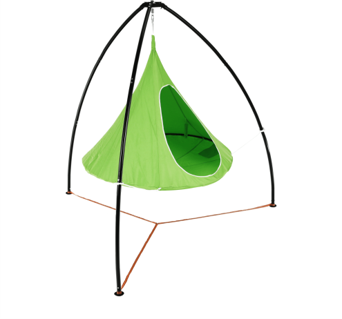 Závěsné houpací křeslo, zelená, KLORIN NEW KLASIK CACOON HAMMOCK