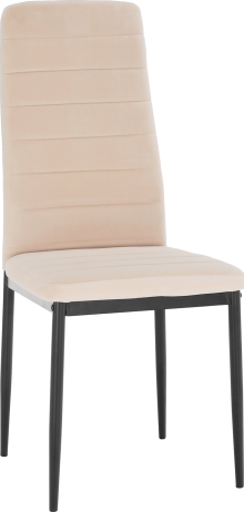 Židle, béžová Dulux, velvet látka / černý kov, COLETA NOVA