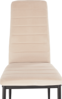 Židle, béžová Dulux, velvet látka / černý kov, COLETA NOVA