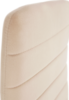 Židle, béžová Dulux, velvet látka / černý kov, COLETA NOVA