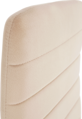 Židle, béžová Dulux, velvet látka / černý kov, COLETA NOVA