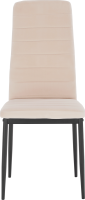 Židle, béžová Dulux, velvet látka / černý kov, COLETA NOVA