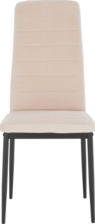 Židle, béžová Dulux, velvet látka / černý kov, COLETA NOVA