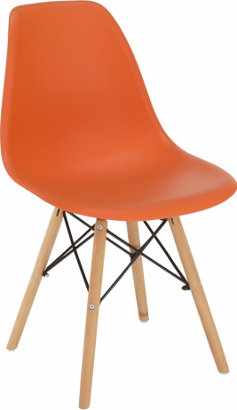 Židle CINKLA 3 NEW, oranžová/buk