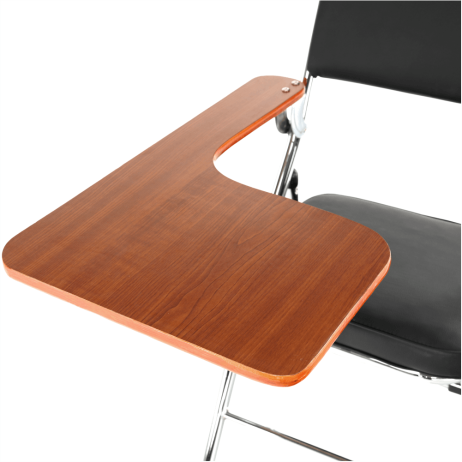 Židle s deskou na psaní, černá/přírodní, TEKER