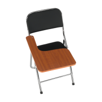 Židle s deskou na psaní, černá/přírodní, TEKER