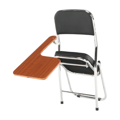 Židle s deskou na psaní, černá/přírodní, TEKER