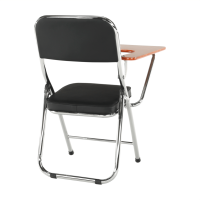 Židle s deskou na psaní, černá/přírodní, TEKER