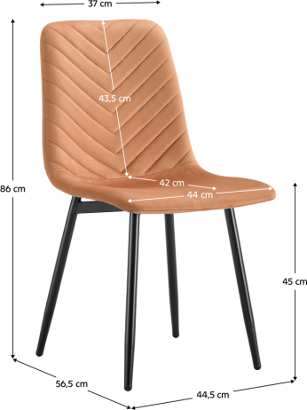 Židle, terakota Velvet látka/černá, RAMITA TYP 2