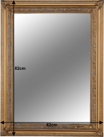 Zrcadlo MALKIA TYP 15, dřevěný rám, zlatá